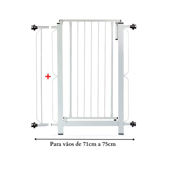 Grade E Portão Para Cachorro Bebê Pet  Vãos De 71cm A 75cm
