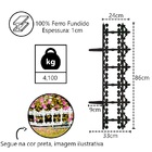 Grade Em Ferro Fundido Cerca Jardim Sacada Varanda 24x86cm