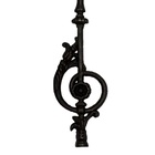 Grade Ferro Fundido Caracol Sacada Varanda Escada 16x82cm