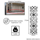 Grade Ferro Fundido Ramada Estreita Sacada Varanda 77x20cm