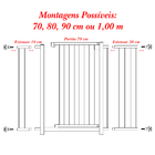 Grade Portão Divisor Ambiente Multigrade 68 A 103 Cm  Branco