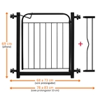 Grade Portão Proteção Pet 69 Cm Altura Cachorro [cor: Preto]