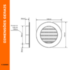 Grade Ventilação Redonda 100mm