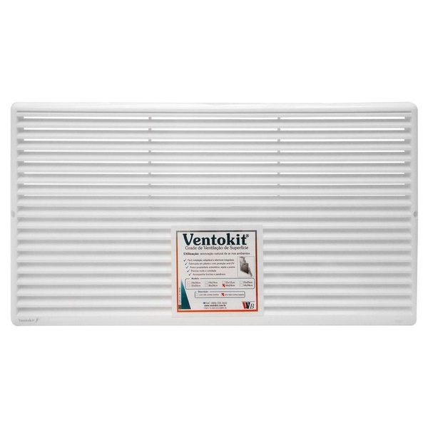 Grade Ventilacao Superfície Pvc 44x24cm Sem Tela Westaflex