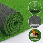Grama Sintética Artificial 12mm 4m² com proteção UV e Anti-Fu