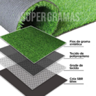 Grama Sintética Artificial 20mm Com Proteção Uv E Anti-fungo