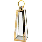 Grammi Lanterna 50x18x18cm Inox Dourado Grande