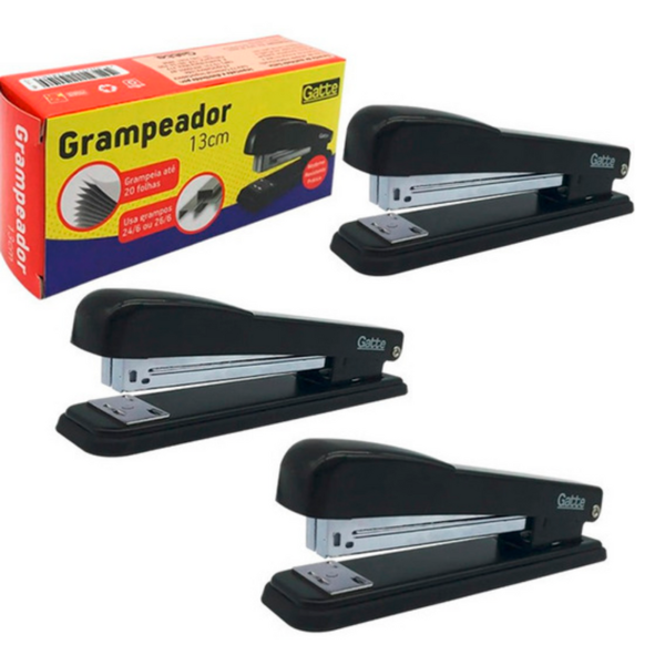 Grampeador De Aço Profissional Durável Papelaria Confiável Ad