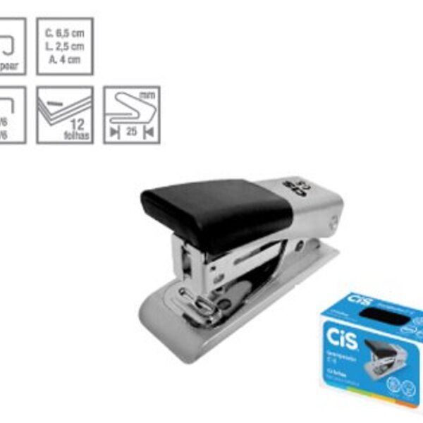 Grampeador De Mesa Cis Mettalic C-5 Para 12 Folhas