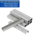 Grampeador Pinador Manual Profissional 3 Em 1 Pressão Grampos