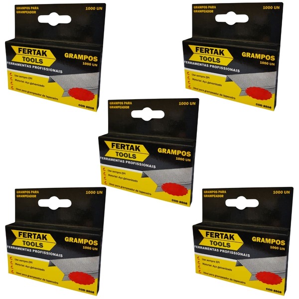 Grampos 10mm Tipo Reto Para Grampeador De Pressão Com 5000 Un