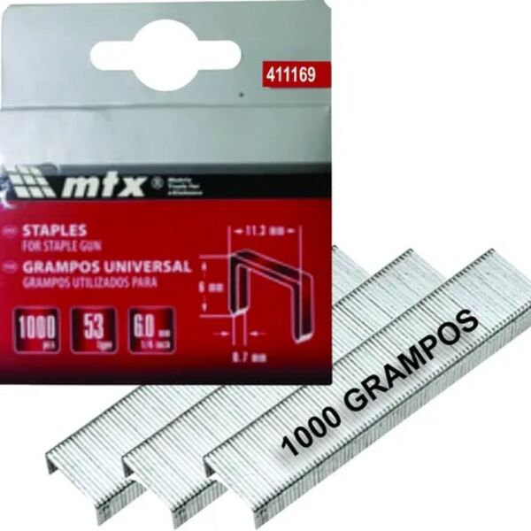 Grampos 6 Mm Para Grampeadores Tipo 53 1000 Peças