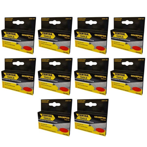 Grampos 6mm Tipo Reto Para Grampeador De Pressão Com 10000 Un