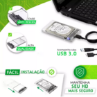 Gravador Case Slim 5 Gbps Hd Ssd Usb 3.0 Sata 3