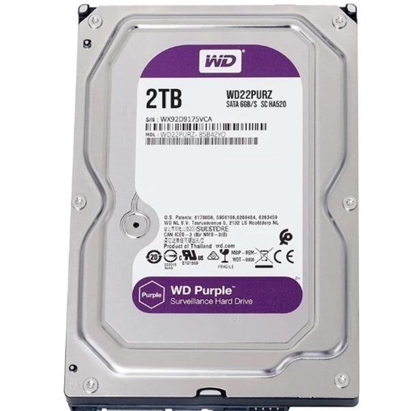 Gravador Hd Interno 2tb Wd Purple Pc Computador Dvr
