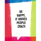 Gravura Be Happy 40x30cm