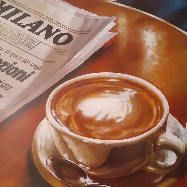 Gravura Coleção Café Milano 50 X 50 Cm