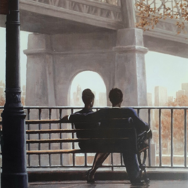 Gravura Coleção Casal Bench View 21 X 16 Cm