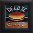 Gravura Coleção Retro Hamburguer 35,5 X 28 Cm