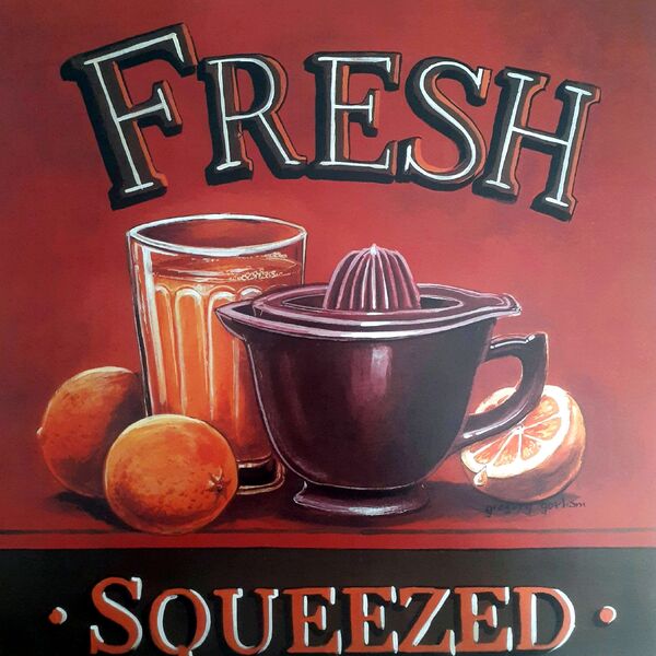 Gravura Da Coleção Cozinha  Fresh 30 X 30 Cm