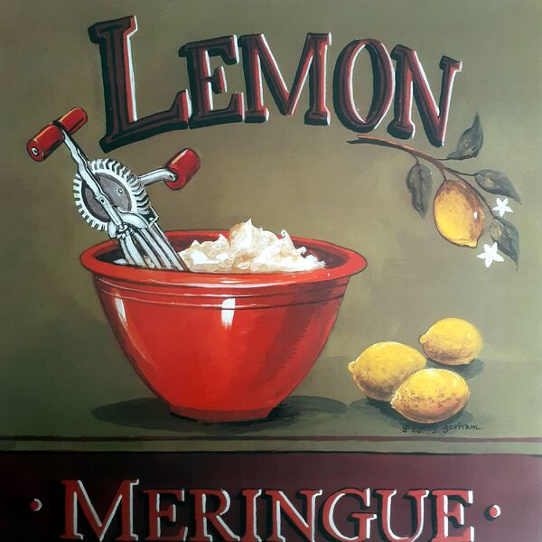 Gravura Da Coleção Cozinha  Lemon 45 X 45 Cm
