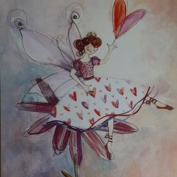 Gravura Infantil Fadas Brigget Blossom 30 X 24 Cm