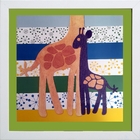 Gravura Infantil Girafas 30 X 30 Cm