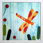 Gravura Infantil Libélula Colorida 25 X 25cm