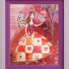 Gravura Infantil Princesa Rosa 30 X 24 Cm
