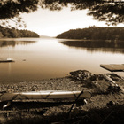 Gravura Sepia Landscape 20x20cm