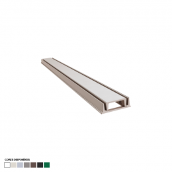 Grelha 08×100 Invisível Com Caixilho Bege Martelado 070