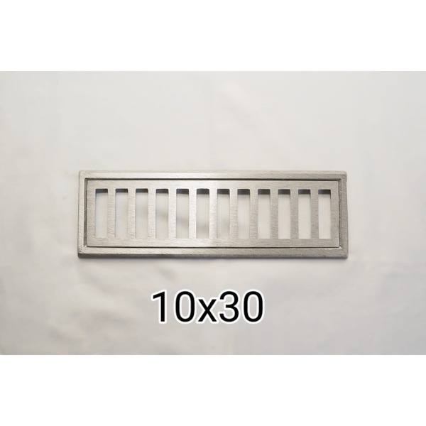 Grelha 10x30 cm em aluminio