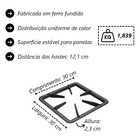 Grelha 6 Hastes Gb Fogão Industrial De Ferro Fundido 30x30cm