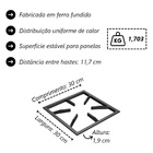 Grelha 6 Hastes Gsb Fogão Industrial Ferro Fundido 30x30cm