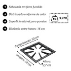 Grelha 8 Hastes Reforçada Glc Fogão Industrial Ferro 50x50cm