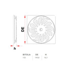 Grelha Abre/fecha Quadrada Titânio Dn 150 Tigre