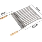 Grelha Aço Inox 304 Argentina Com Coletor De Gordura Removível