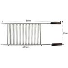 Grelha Aço Inox 46x31cm Uso Dos Dois Lados