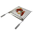 Grelha Aço Inox Churrasco Com Coletor De Gordura 50x48