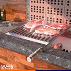 Grelha Aço Inox Churrasco Com Coletor De Gordura 50x48