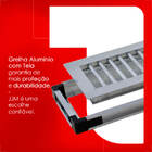 Grelha Aluminio C/tela Jjm 15x30