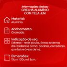 Grelha Aluminio C/tela Jjm 15x30