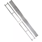 Grelha Aluminio Escovado Completa 10x100