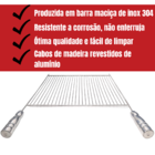 Grelha Aramada Churrasco 60x40 Inox 304 Estilo Uruguaia