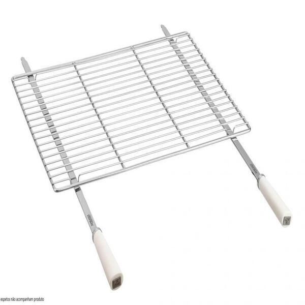 Grelha Aramada Churrasco Ajustável Aço Inox Lilies Móveis