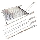 Grelha Argentina 70x50 Churrasco Inox + 3 Espetos + Pegador