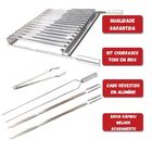 Grelha Argentina 70x60 Churrasco Inox + 3 Espetos + Pegador