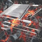 Grelha Argentina 70x60 Churrasco Inox + 3 Espetos + Pegador