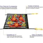 Grelha Argentina Esmaltada 40x35 Com Coletor De Gordura