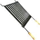 Grelha Argentina Esmaltada 40x35 Com Coletor De Gordura